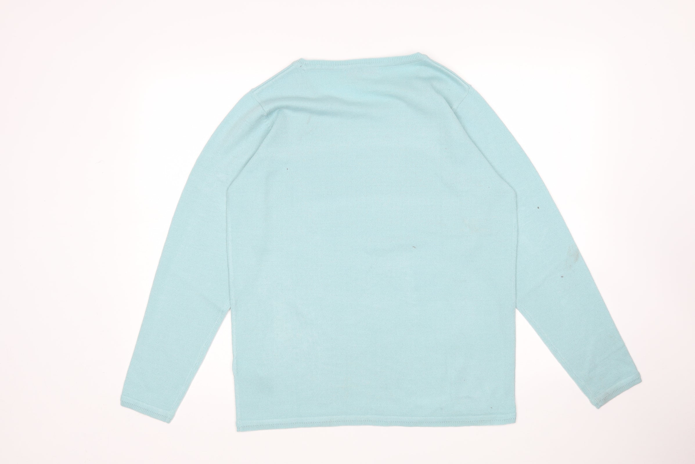 Julipa Womens Pullover Jumper Size 12 Green Round Neck Long Sleeve - label detail