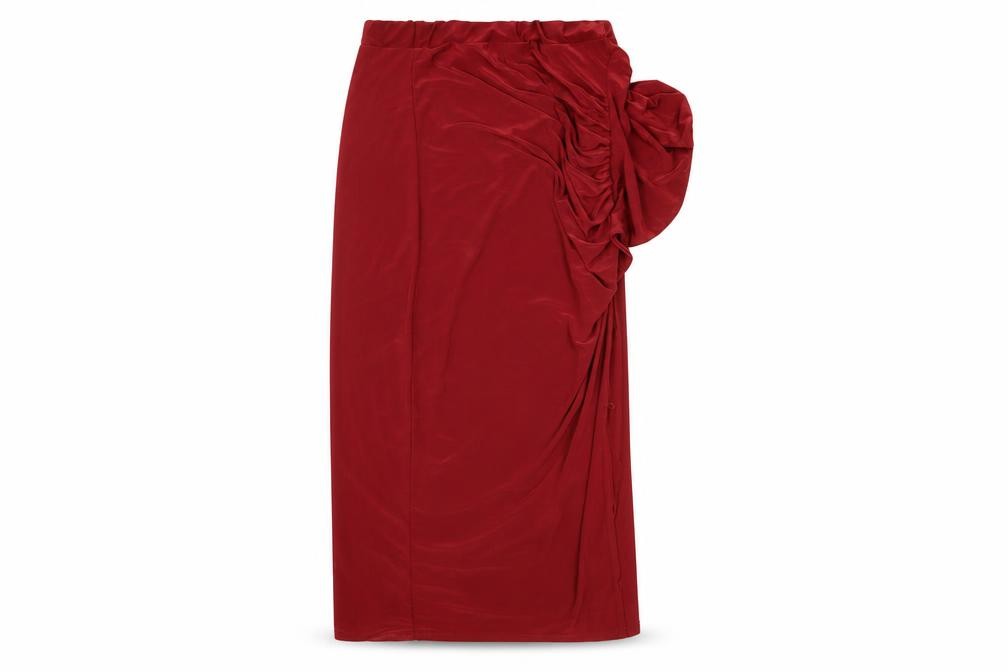 Boohoo Womens A-Line Skirt Size 10 Red W24 - front view