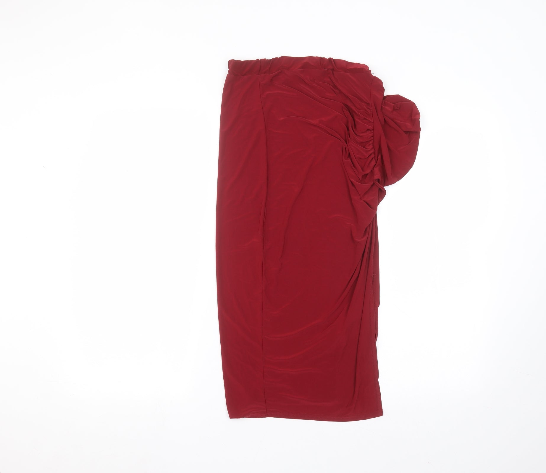 Boohoo Womens A-Line Skirt Size 10 Red W24 - reverse view