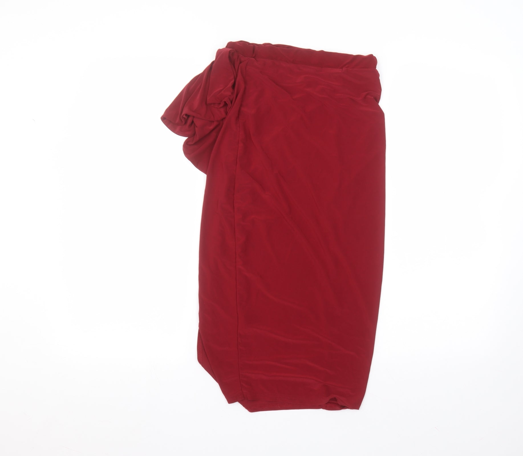 Boohoo Womens A-Line Skirt Size 10 Red W24 - label detail