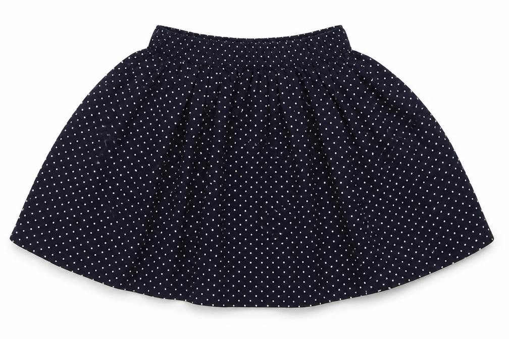 Mothercare Girls A-Line Skirt Size 5 Years Blue Polka Dot - front view