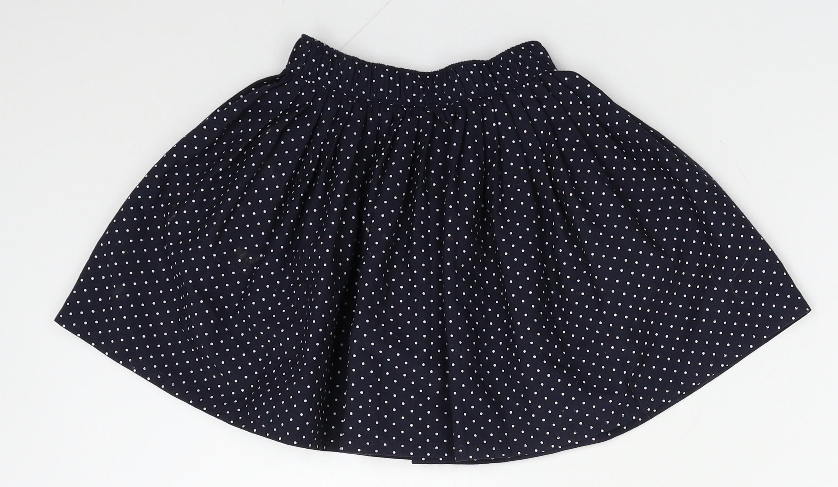 Mothercare Girls A-Line Skirt Size 5 Years Blue Polka Dot - label detail