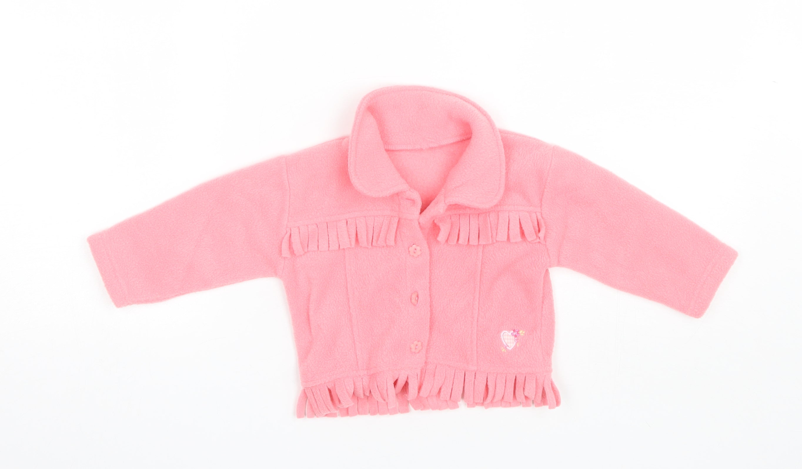 Mothercare Baby Cardigan Jumper Size 3-6 Months Pink Long Sleeve - reverse view