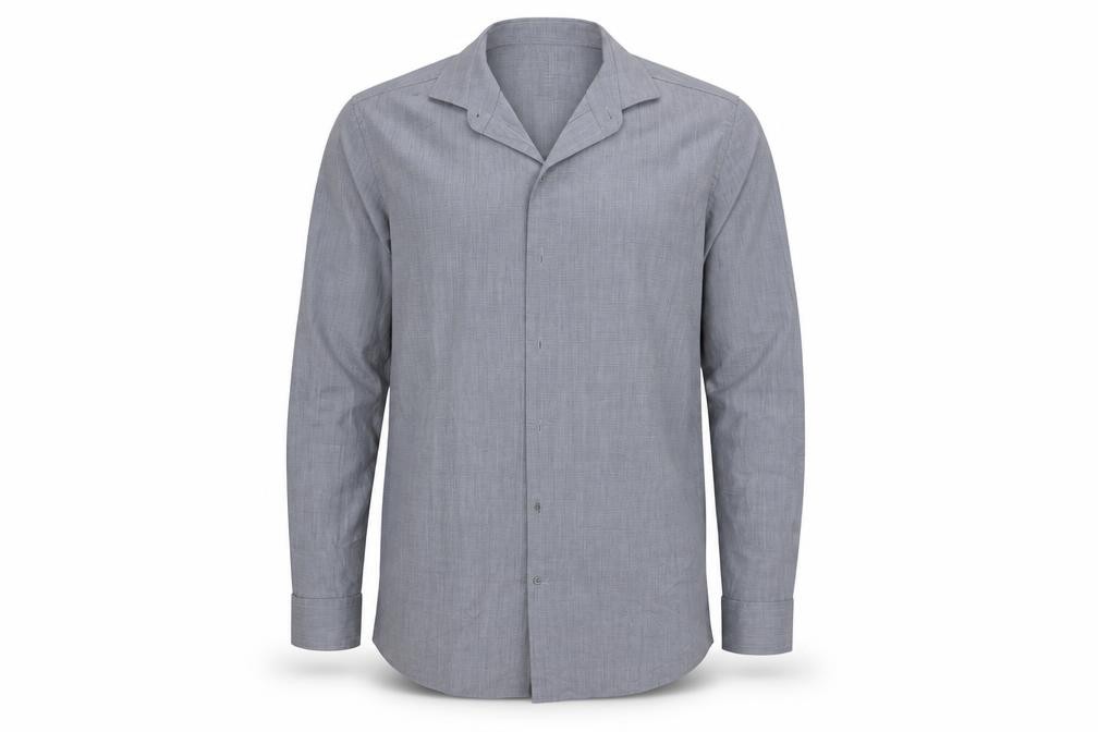 NEXT Mens Dress Shirt Size 15.5 Grey Collared Long Sleeve - front view