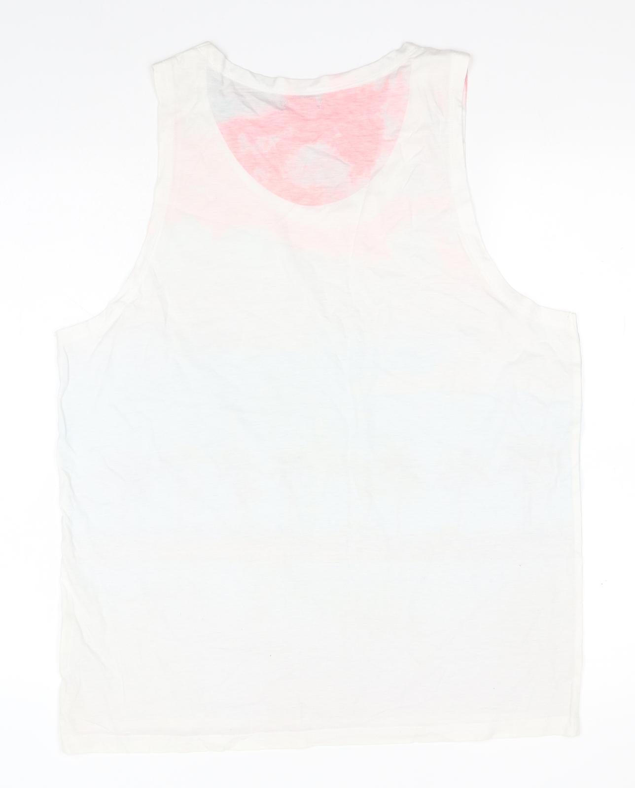 Blue Inc Womens Basic Tank Size L Multicoloured Round Neck Los Angeles - label detail
