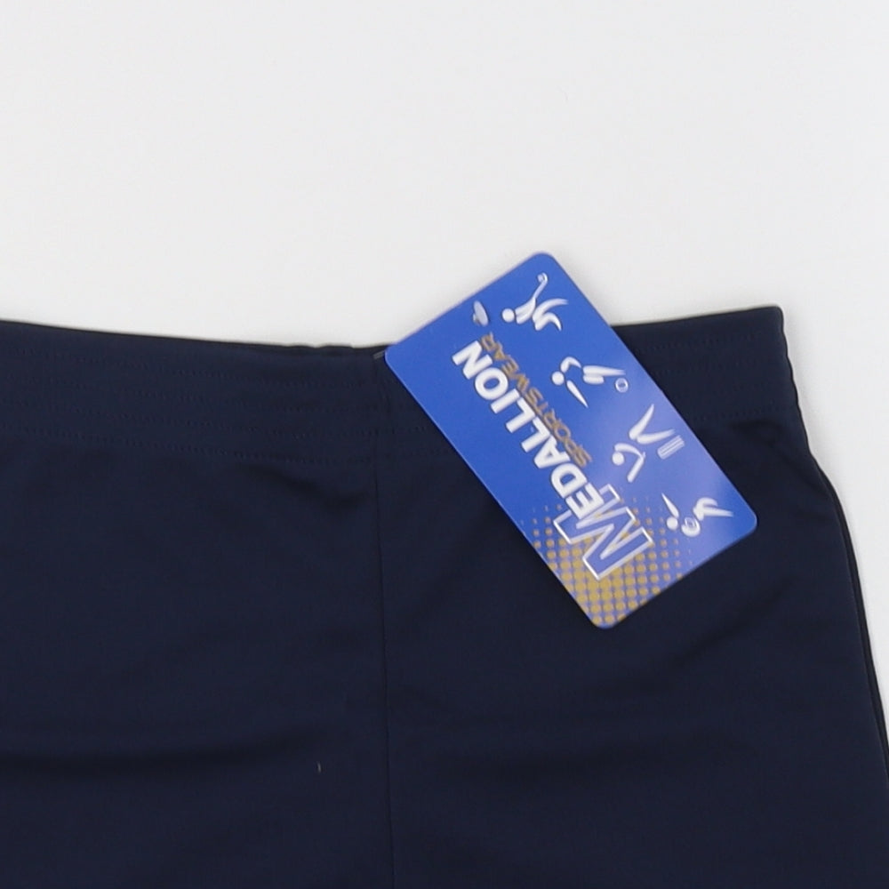 Medallion Womens Compression Shorts Size 6 Blue W24 L3 - close detail