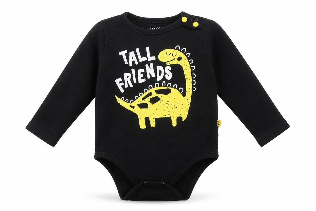 Baby Coccodrillo Size 9-12 Months Leotard One-Piece Black Long Sleeve - front view