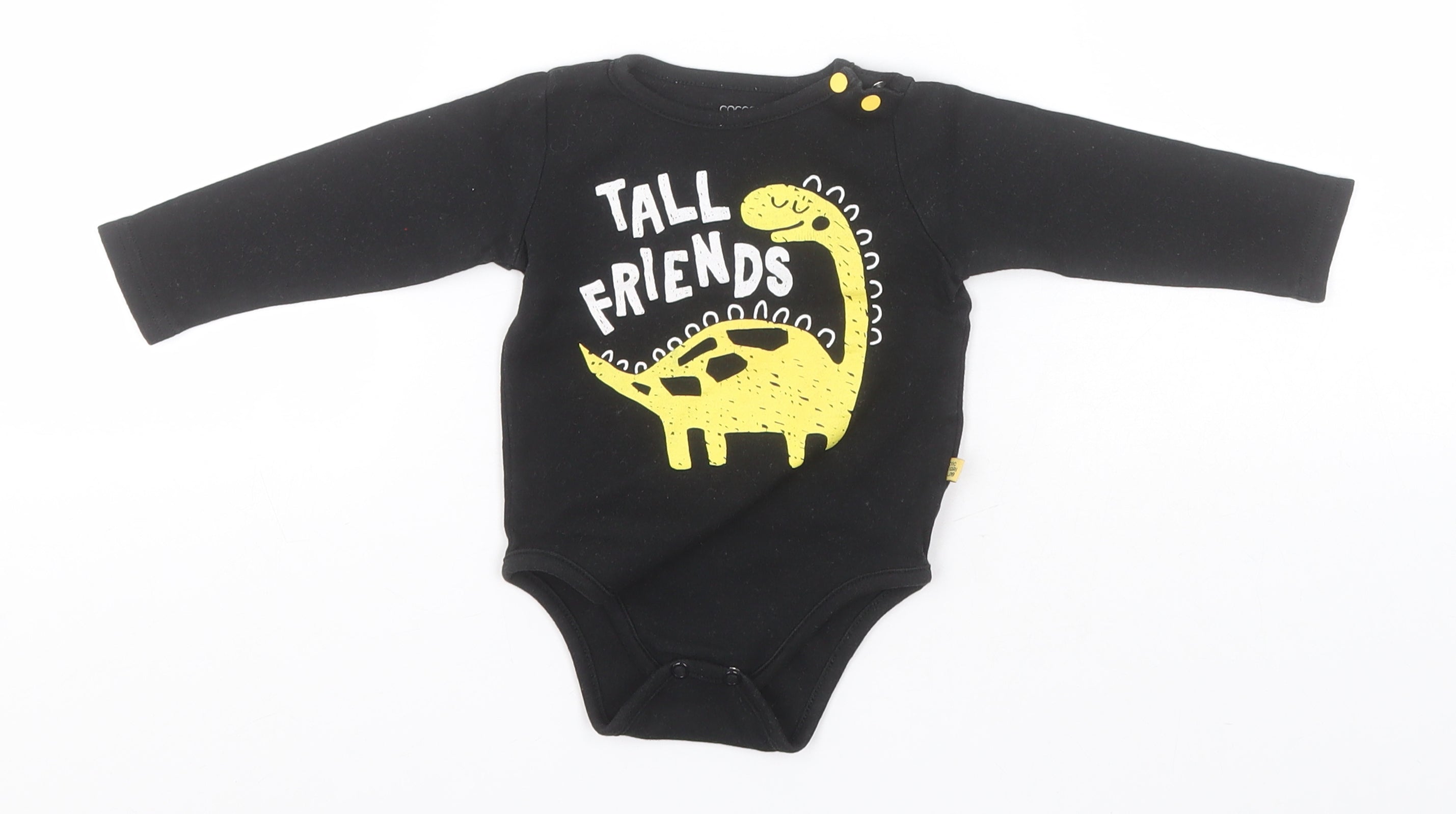 Baby Coccodrillo Size 9-12 Months Leotard One-Piece Black Long Sleeve - reverse view