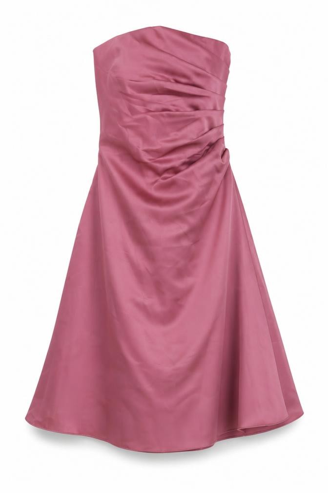 Alfred Angelo Womens Fit & Flare Dress Size S Pink Knee Length Off the Shoulder - front view