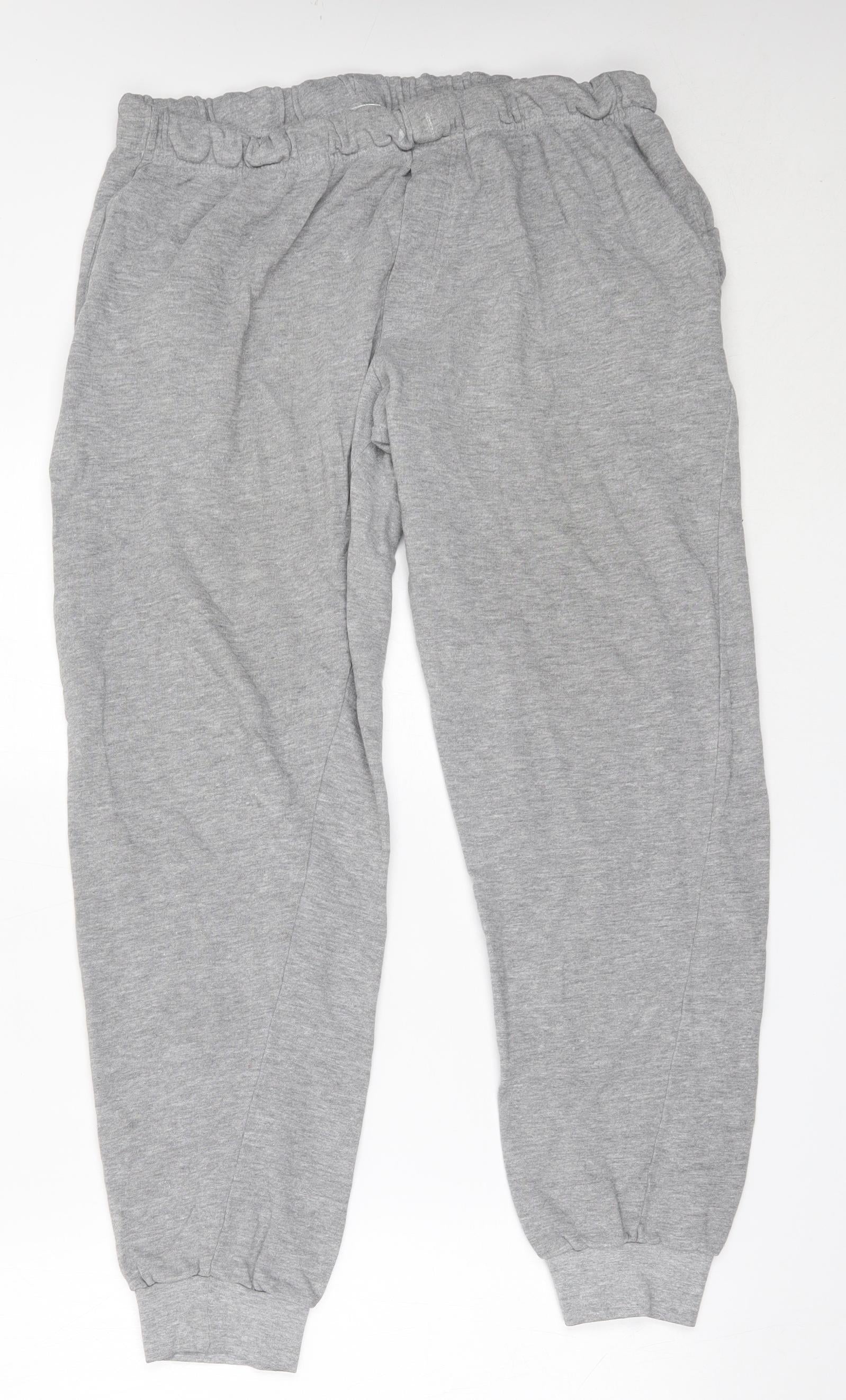Essential Apparel Womens Jogger Trousers Size M Grey L29.5 - reverse view