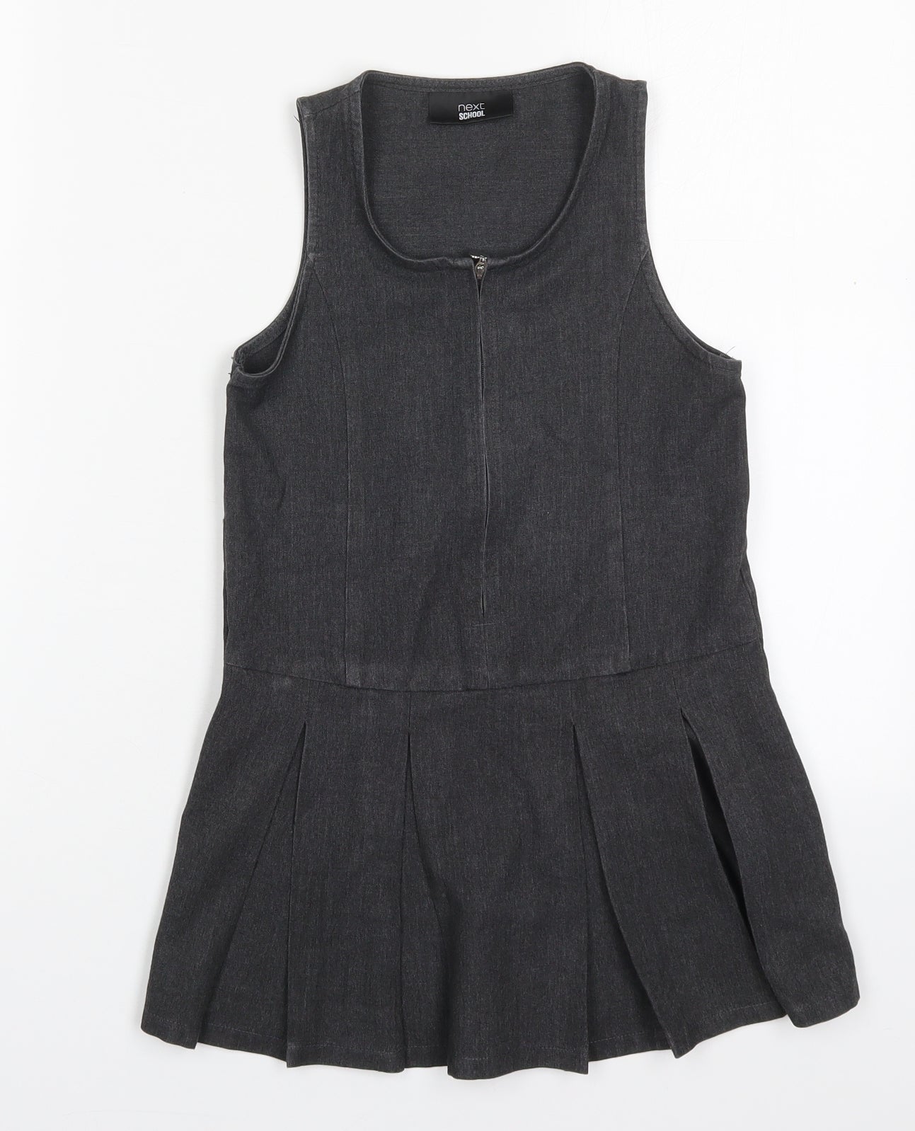 NEXT Girls A-Line Dress Size 5 Years Grey Knee Length Round Neck Sleeveless - reverse view
