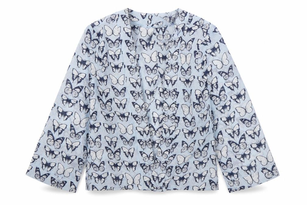 Evie Girls Wrap Blouse Size 5 Years Multicoloured Animal Print V-Neck - front view