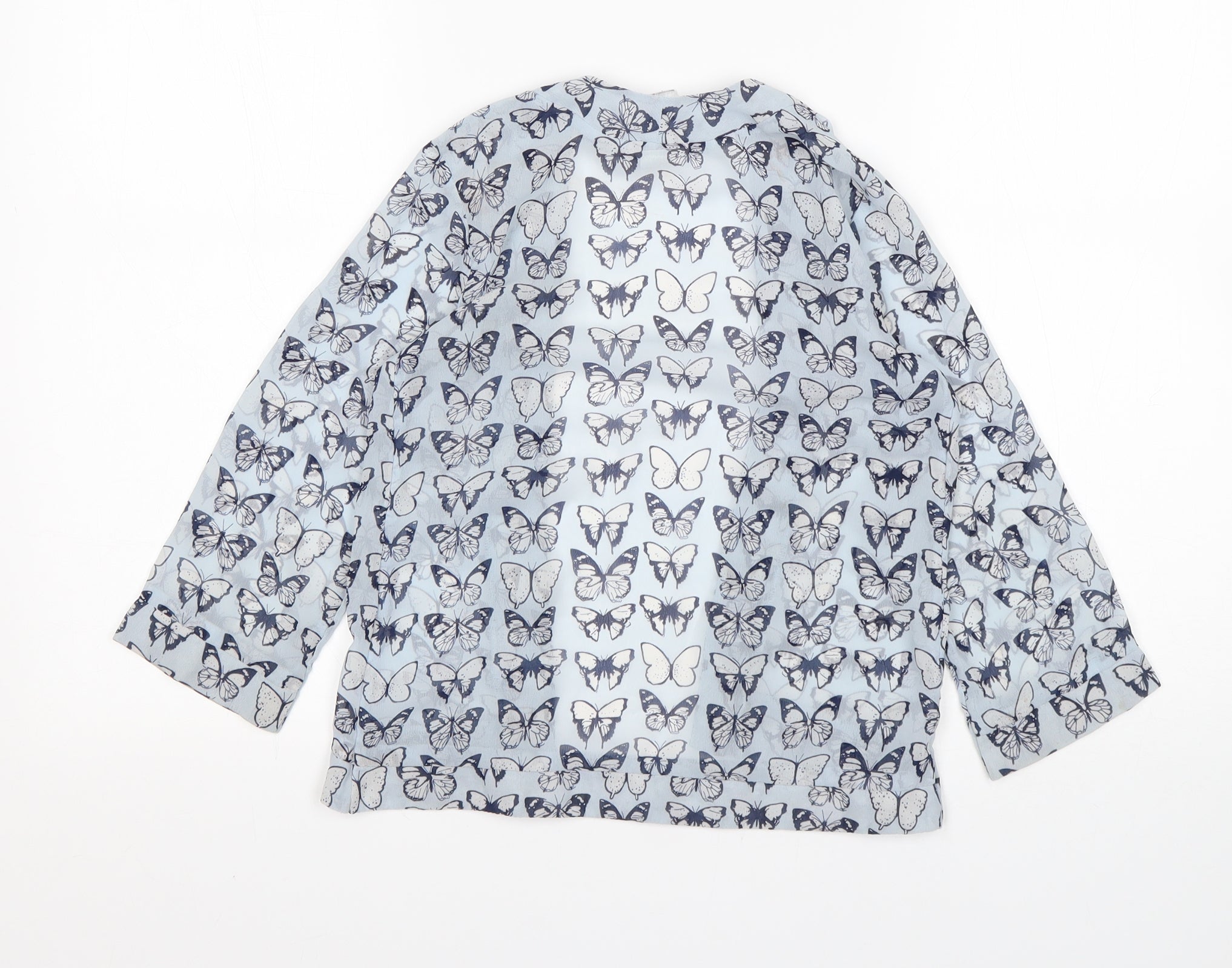 Evie Girls Wrap Blouse Size 5 Years Multicoloured Animal Print V-Neck - label detail