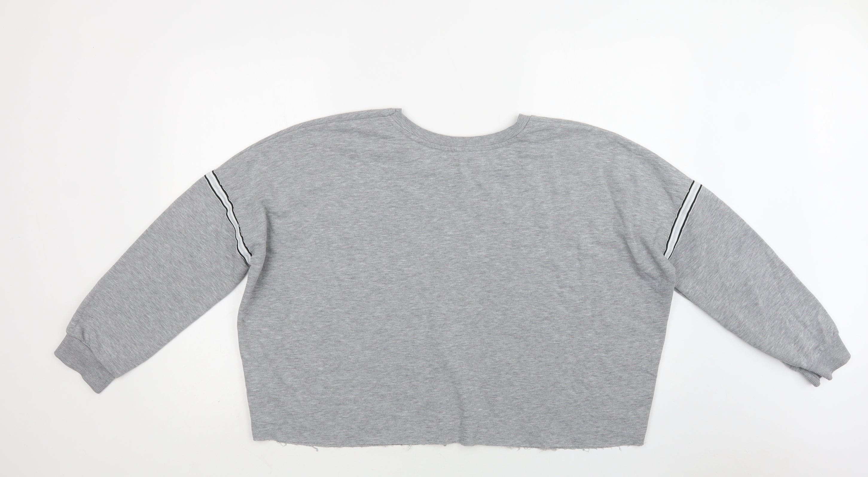 Primark Womens Pullover Sweatshirt Size L Grey Paris Long Sleeve - label detail