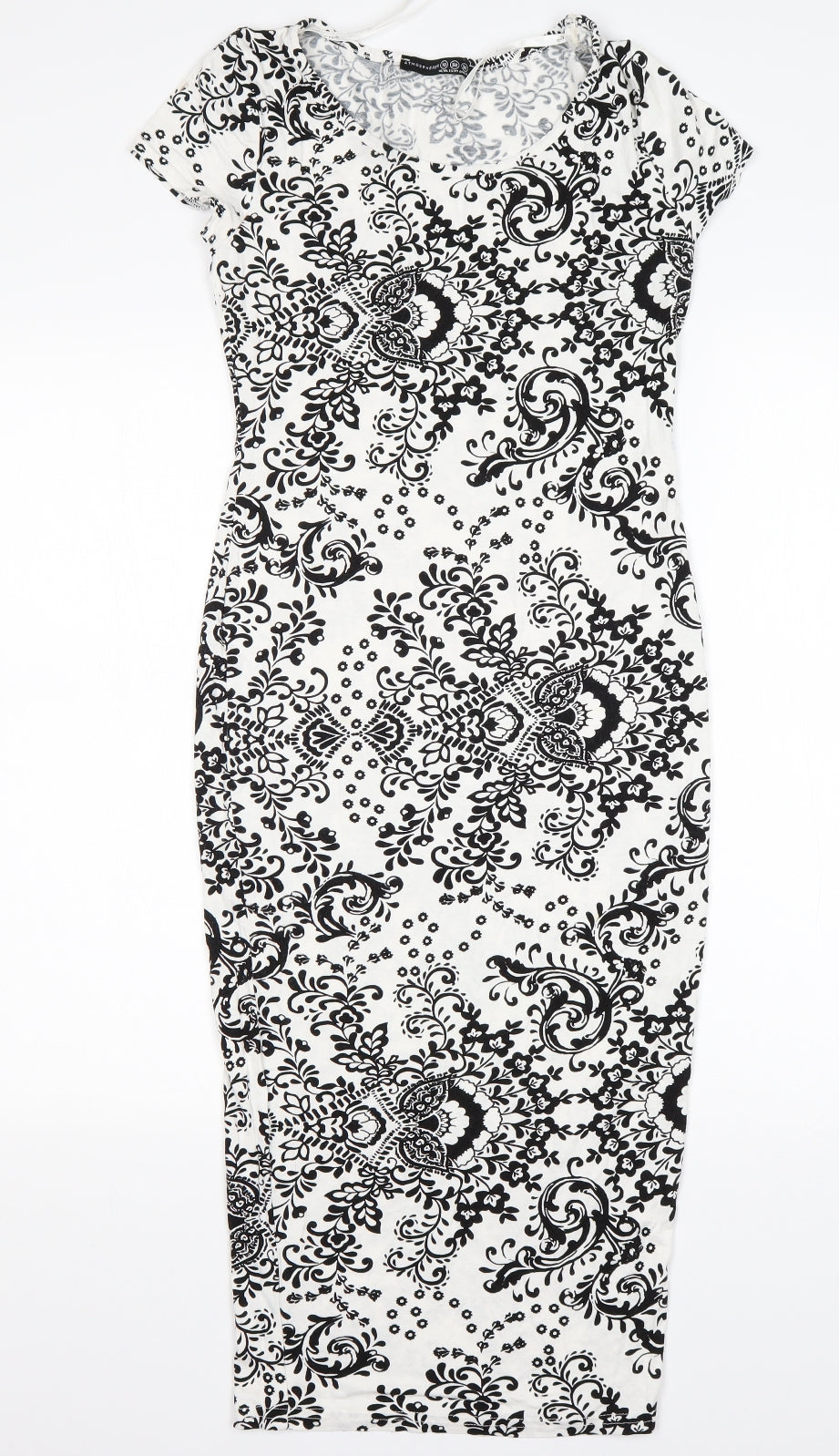 Atmosphere Womens Pencil Dress Size 10 Multicoloured Floral Knee Length - reverse view