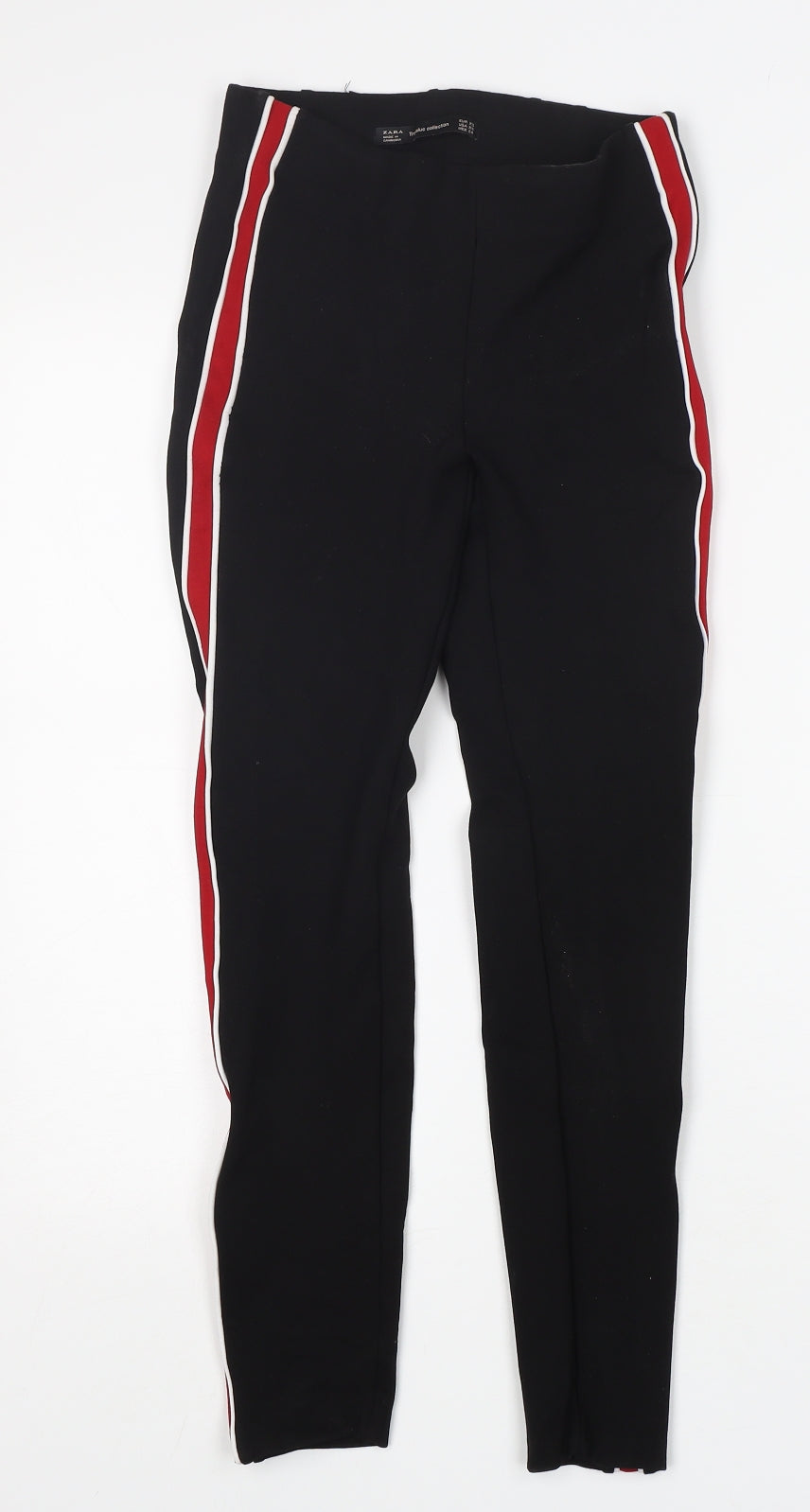 Zara Womens Capri Leggings Size XS Black W24 L26 - reverse view