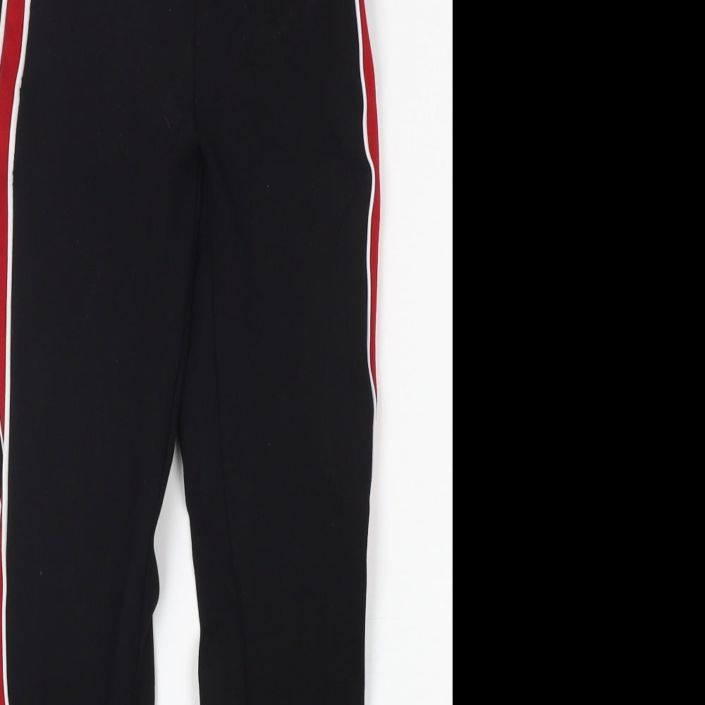 Zara Womens Capri Leggings Size XS Black W24 L26 - close detail