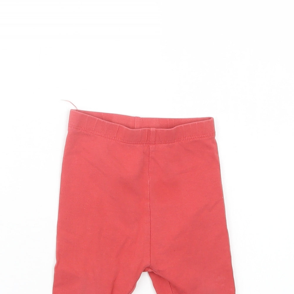 Mothercare Baby Jogger Leggings Size 9-12 Months Red - close detail