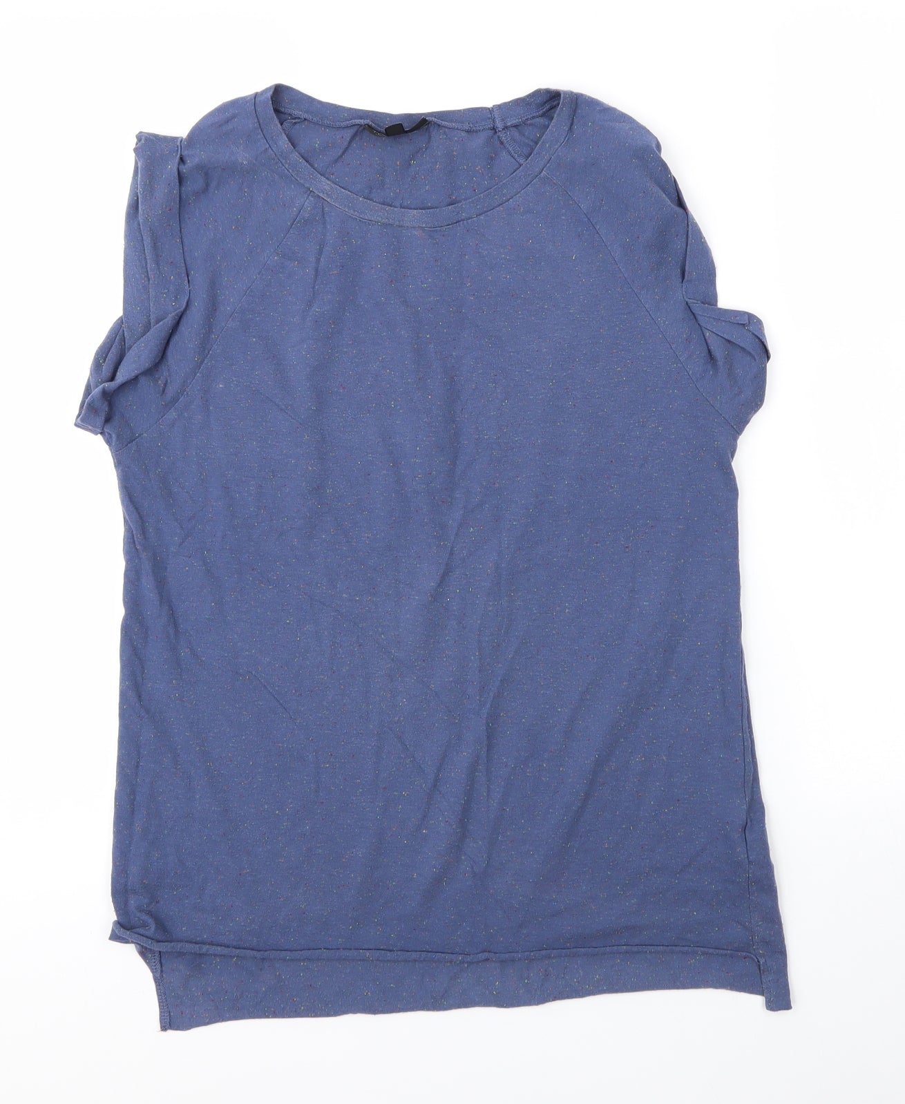 Topshop Womens Basic T-Shirt Size 8 Blue Round Neck Sleeveless - reverse view