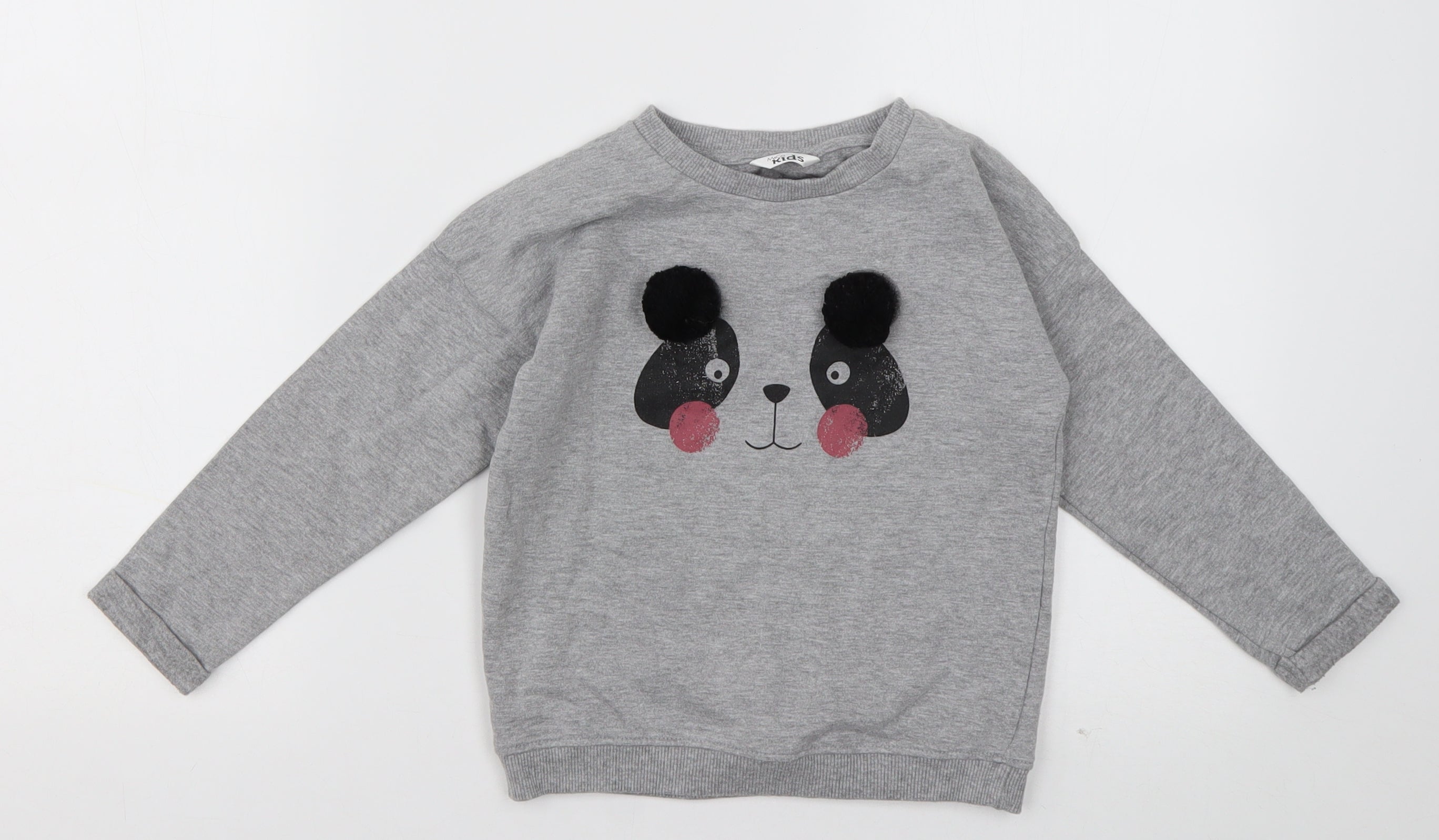 M&Co Girls Pullover Sweatshirt Size 4-5 Years Grey Long Sleeve - reverse view