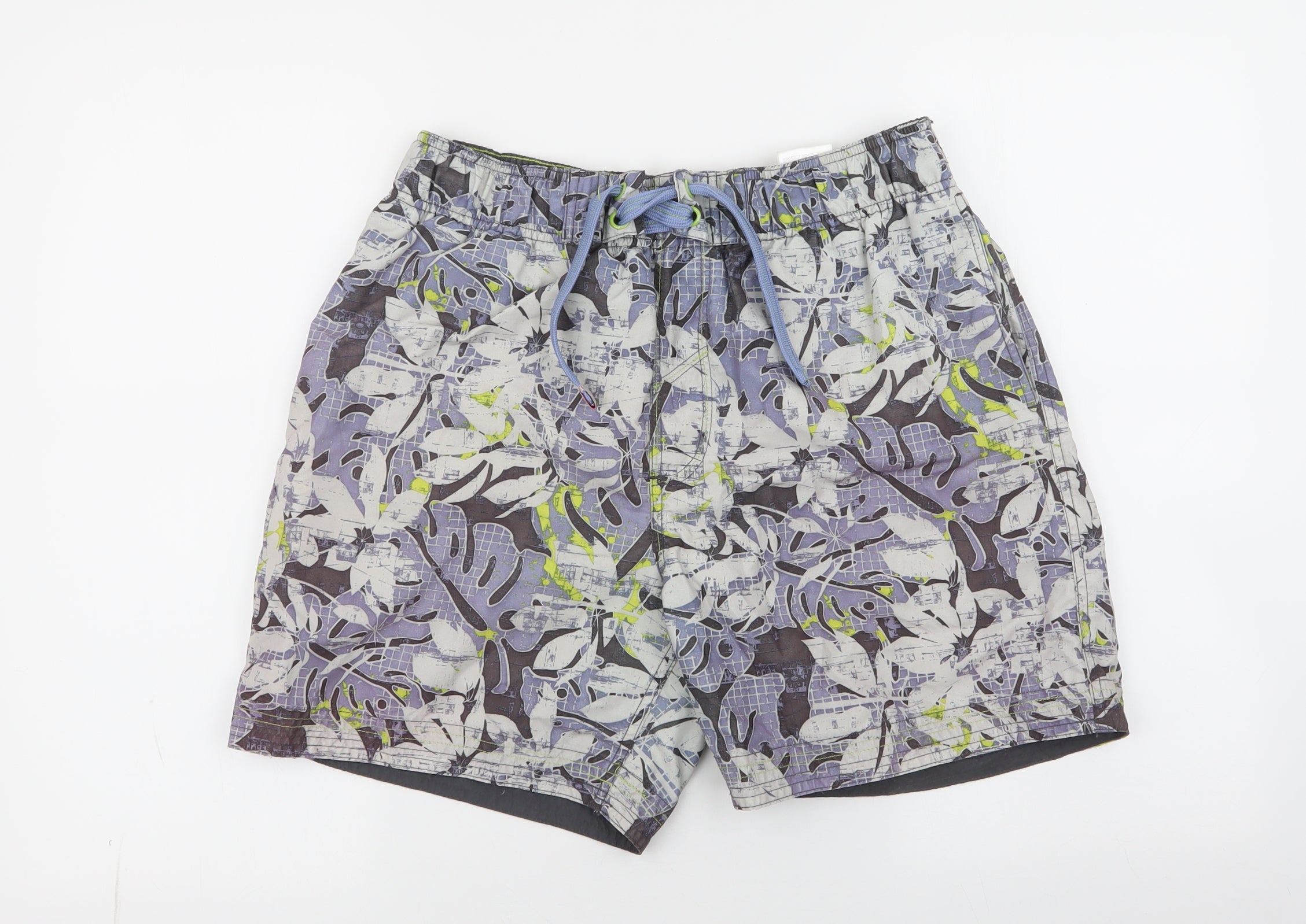 Defecto Surf Mens Athletic Shorts Size M Blue Floral board shorts W28 - reverse view
