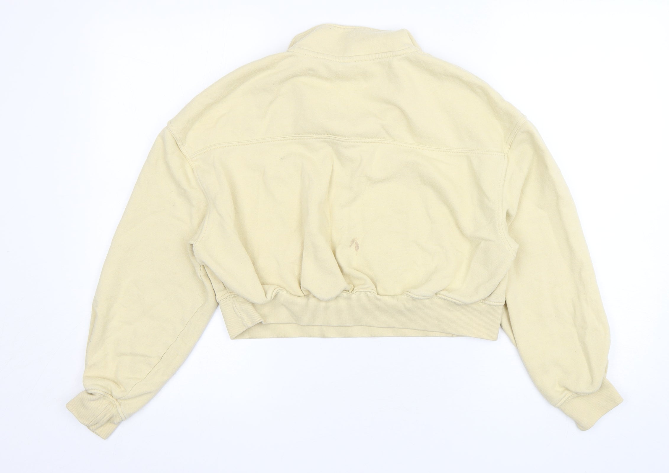 H&M Womens Pullover Sweatshirt Size M Beige Long Sleeve - label detail
