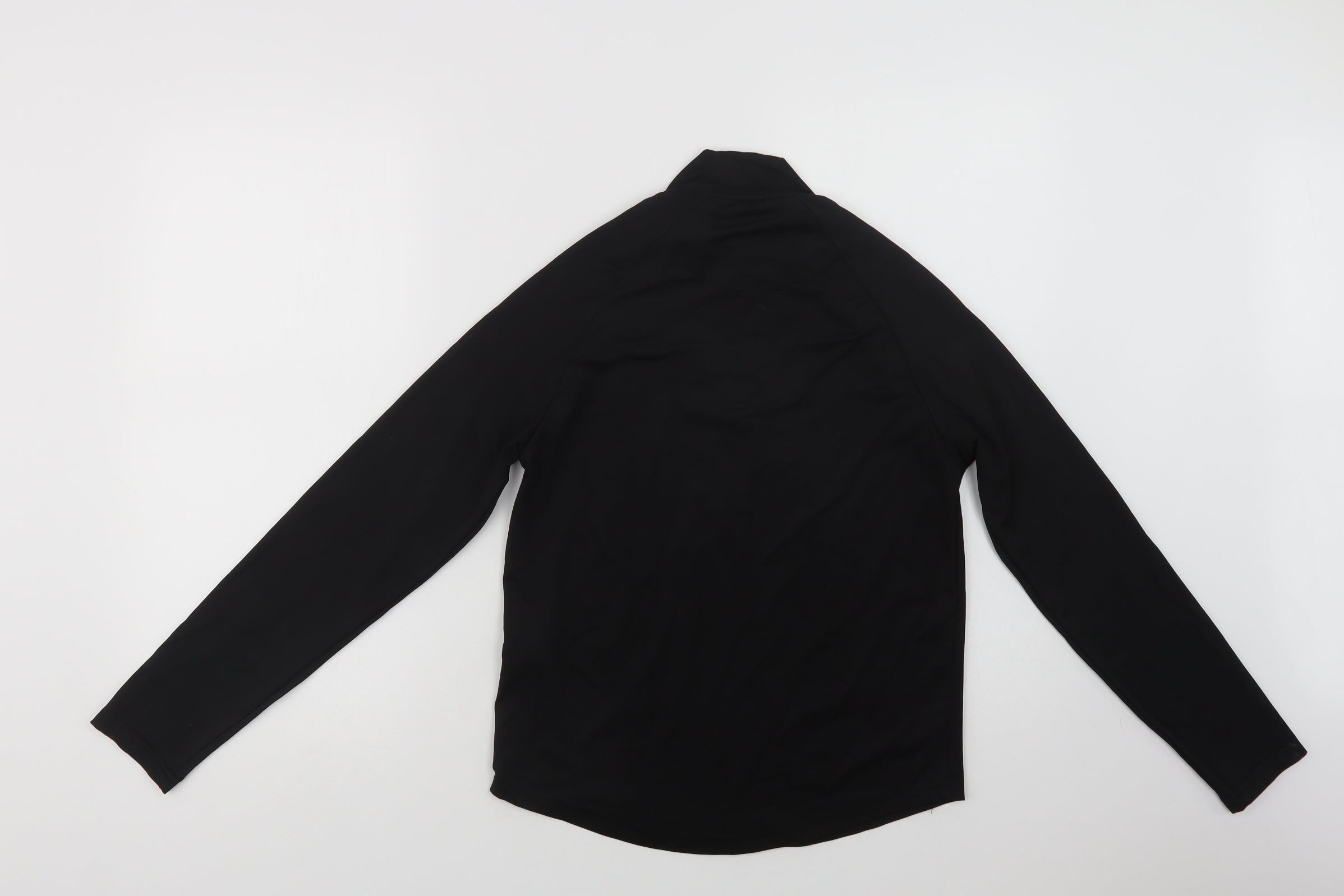 Boohoo Womens Henley Sweatshirt Size 10 Black Long Sleeve - label detail
