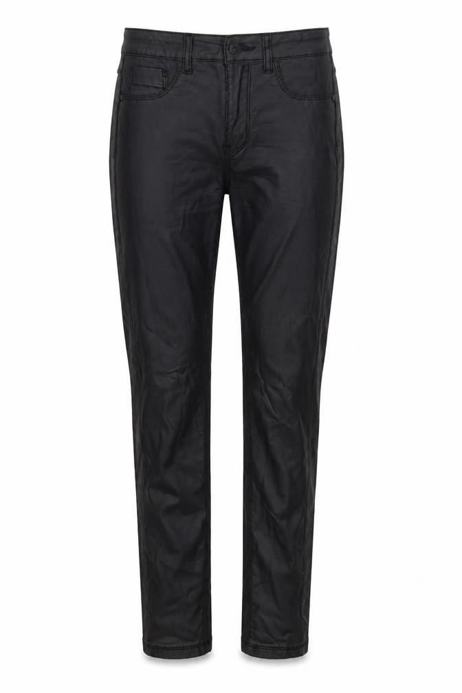 Denim & Co. Womens Trousers Size 8 Black Pockets W26 L27 - front view