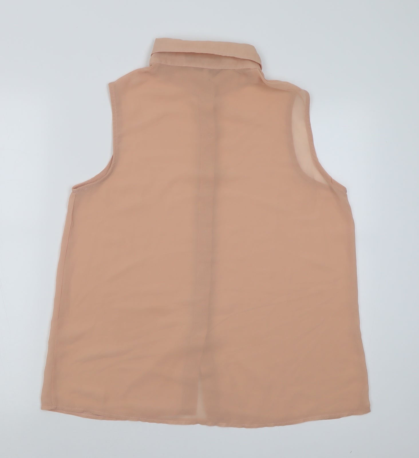 Zanzea Womens Basic Button-Up Size M Pink Collared Sleeveless - label detail