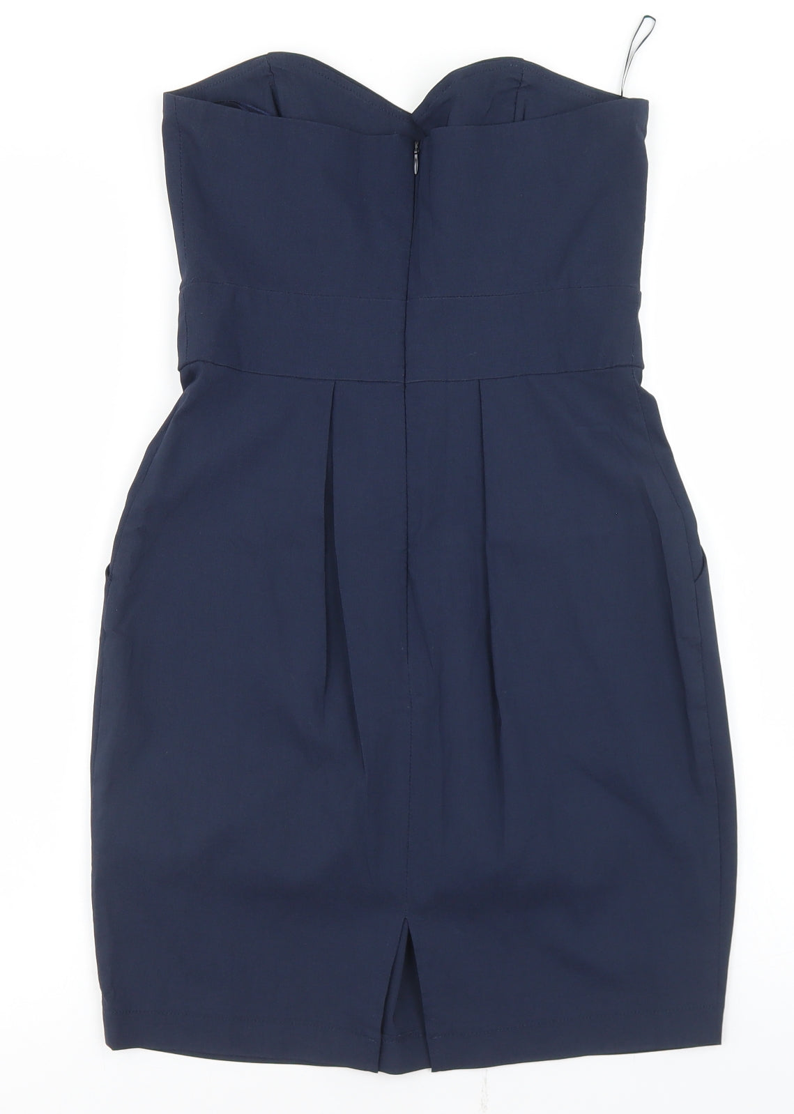 Miso Womens Pencil Dress Size 10 Blue Short Sweetheart Sleeveless Buckle - label detail