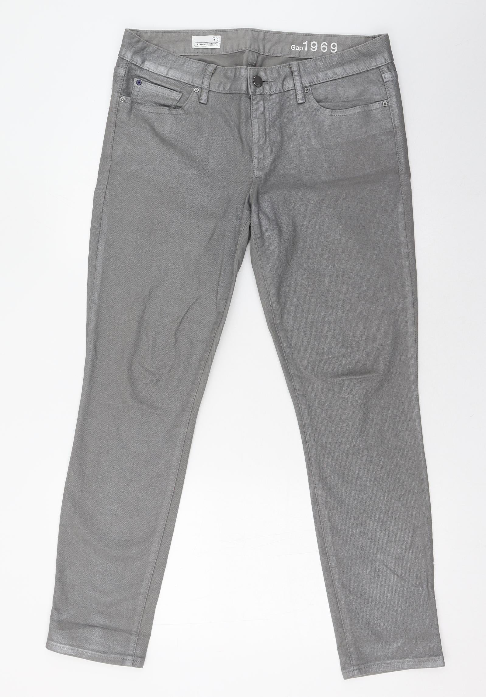 Gap Womens Skinny Jeans Size 30 in Grey W30 L27 - reverse view