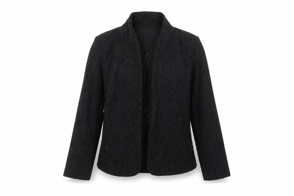 Atmosphere Womens Jacket Blazer Size 10 Black Short Open - front view