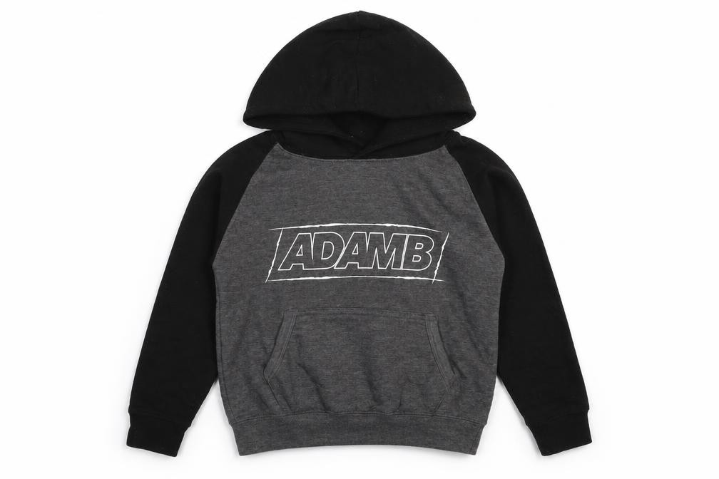 All We Do is Boys Pullover Hoodie Size 5-6 Years Grey ADAMB Long Sleeve - front view