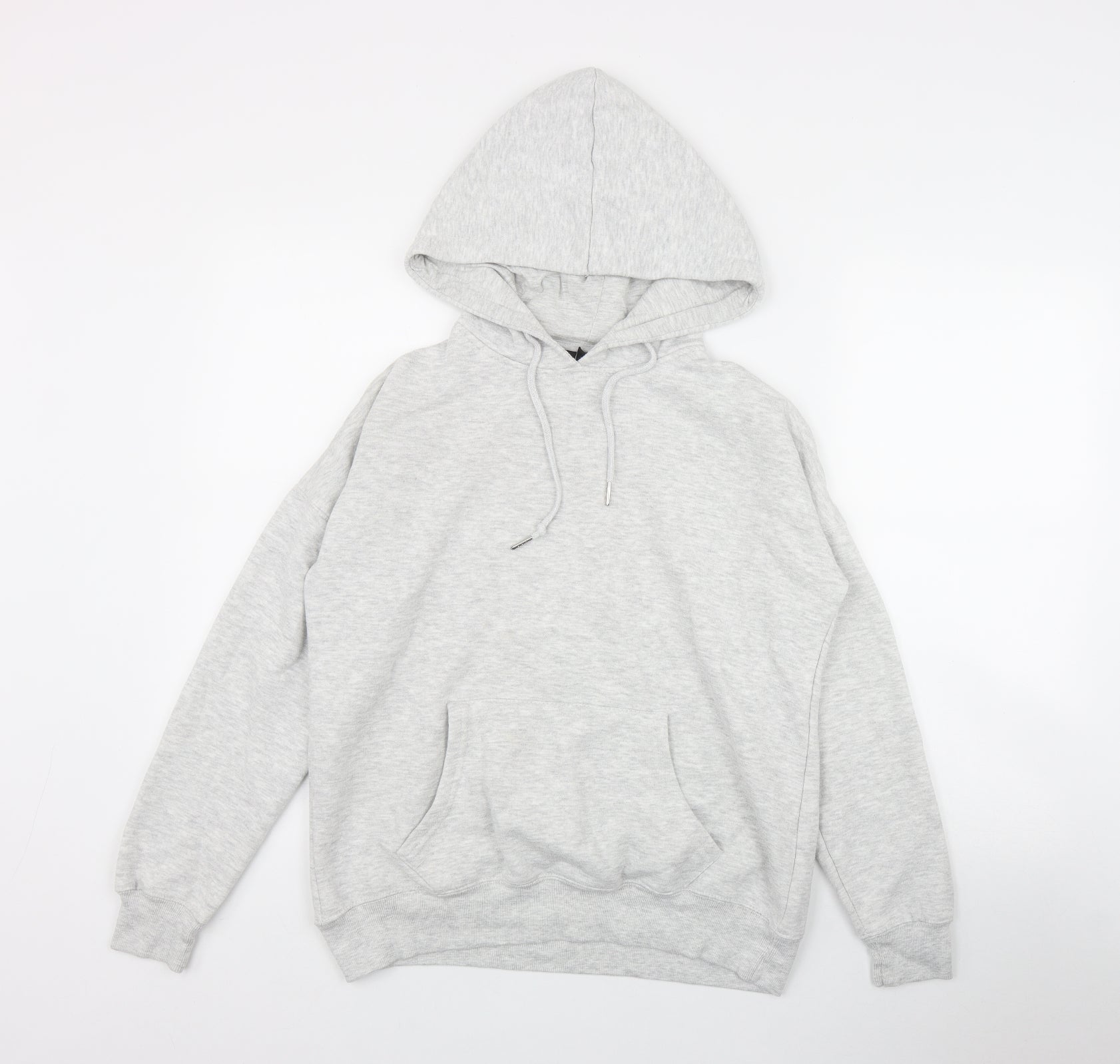 Womens New Look Size S Pullover Hoodie Grey Long Sleeve - reverse view