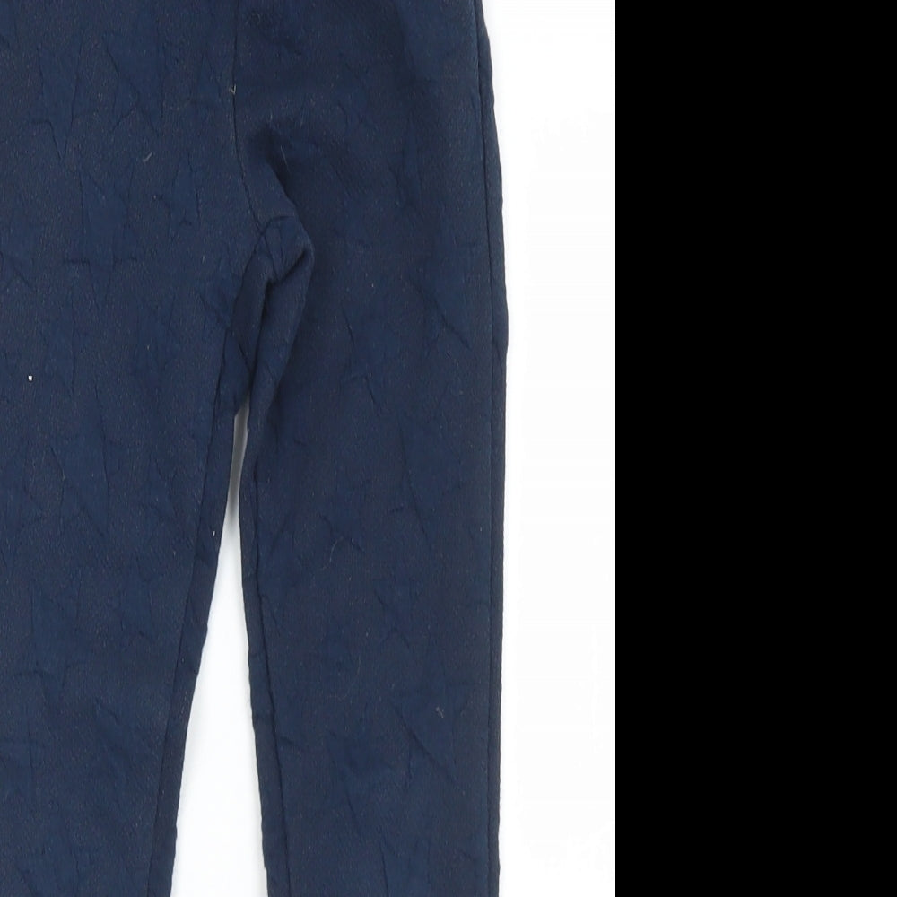 TOM TAILOR Girls Pedal Pusher Trousers Size 6-7 Years Blue Geometric Stars - close detail