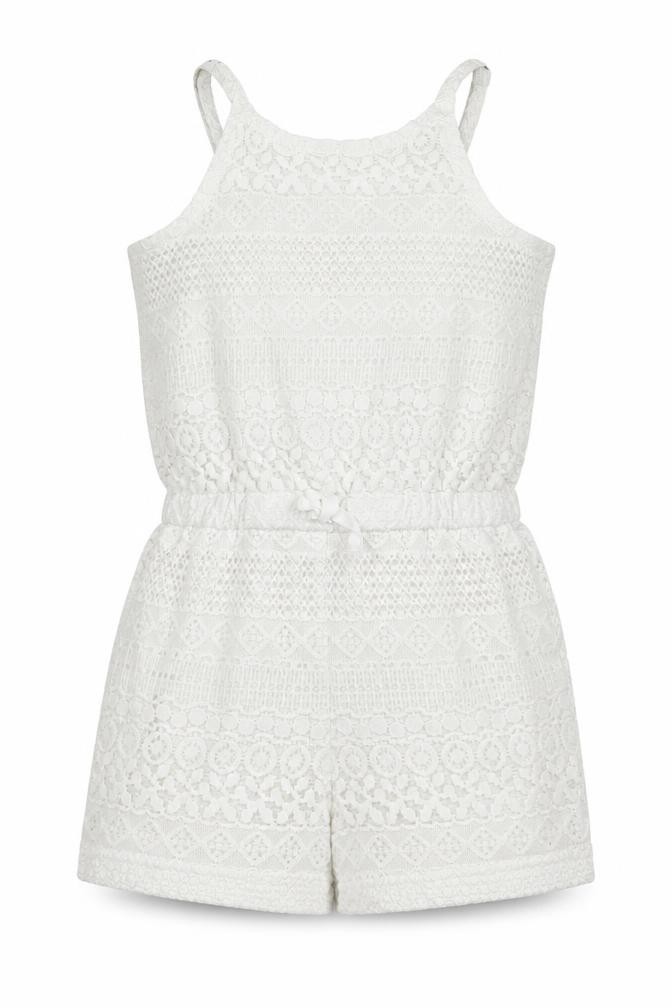 Gap Girls Playsuit One-Piece Size 8-9 Years UK '' White Geometric Sleeveless - front view