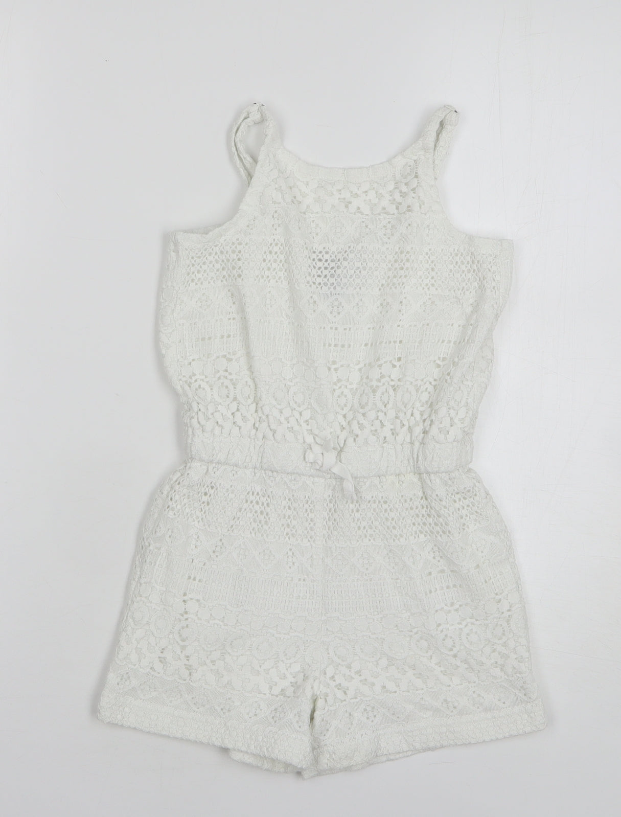 Gap Girls Playsuit One-Piece Size 8-9 Years UK '' White Geometric Sleeveless - reverse view