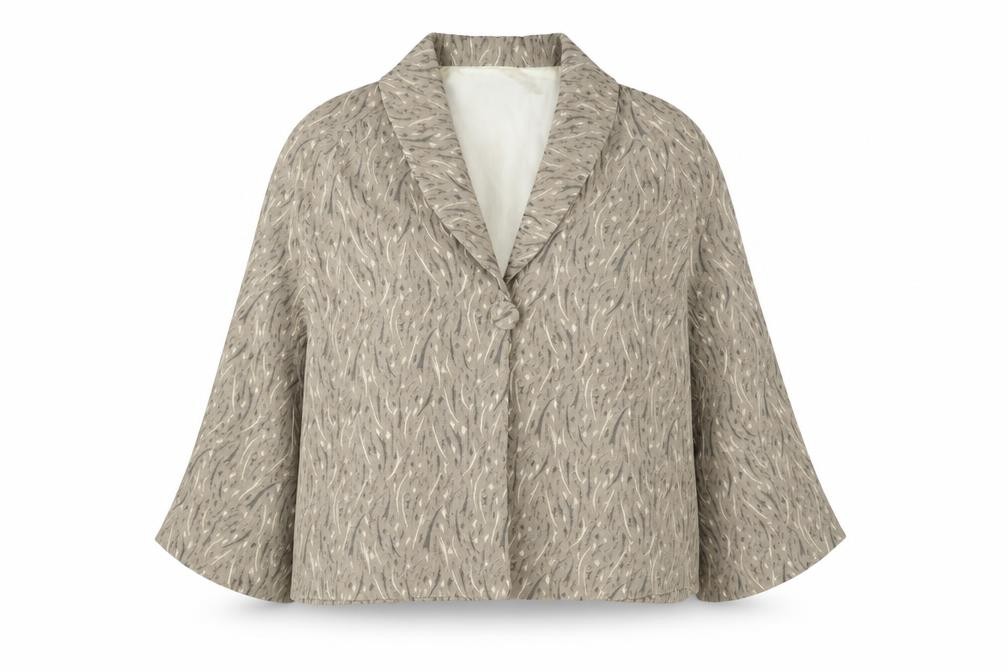 Nightengales Womens Jacket Size 16 UK '' Gold Geometric Short - front view