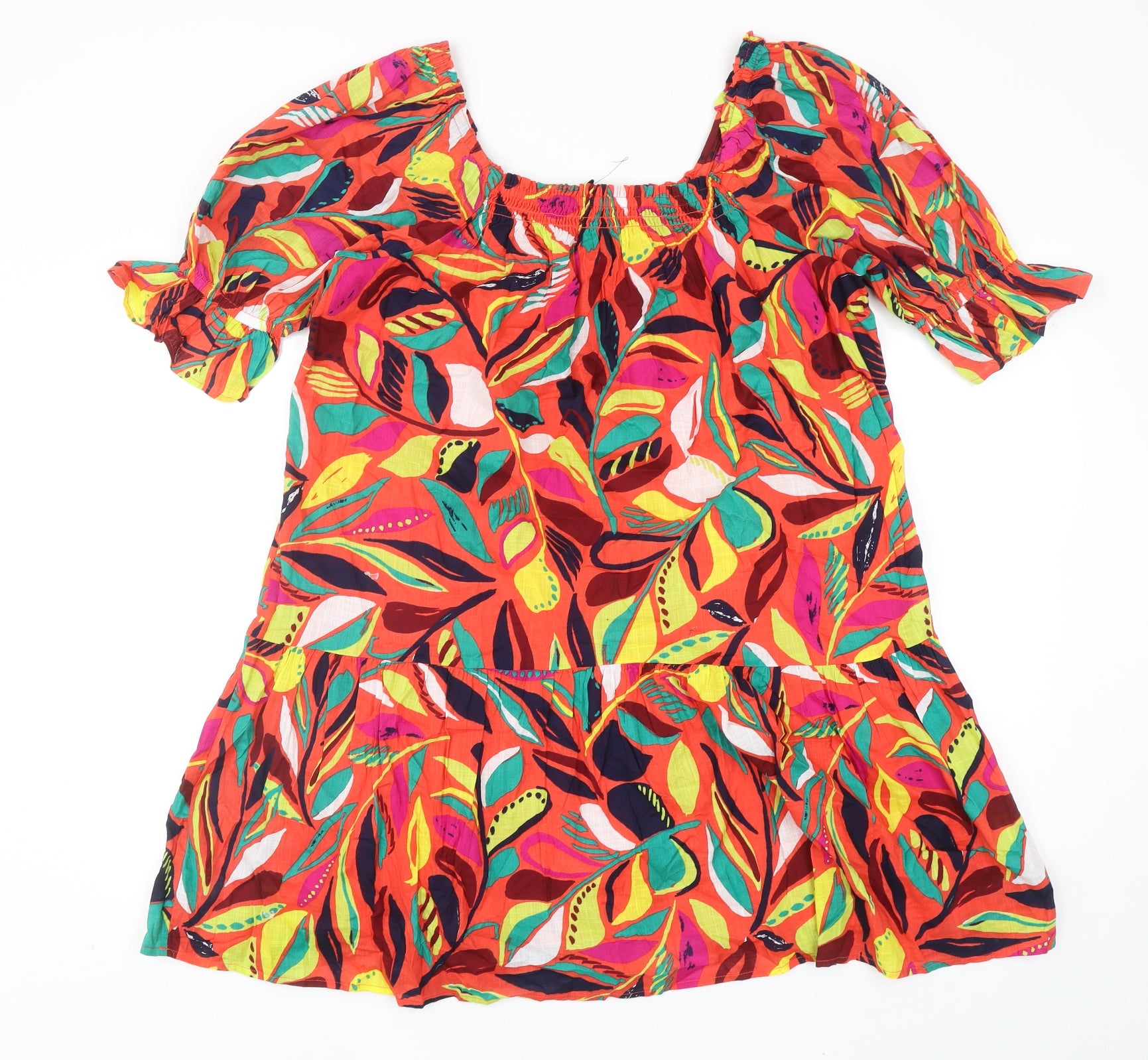 Womens TU Size 10 UK '' Shift Dress Multicoloured Geometric Knee Length - reverse view