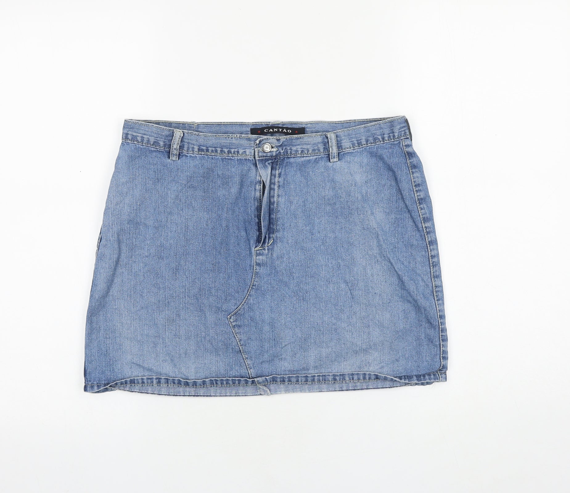 Womens Cantao Size 30 in UK '' Mini Skirt Blue Pockets W30 - reverse view