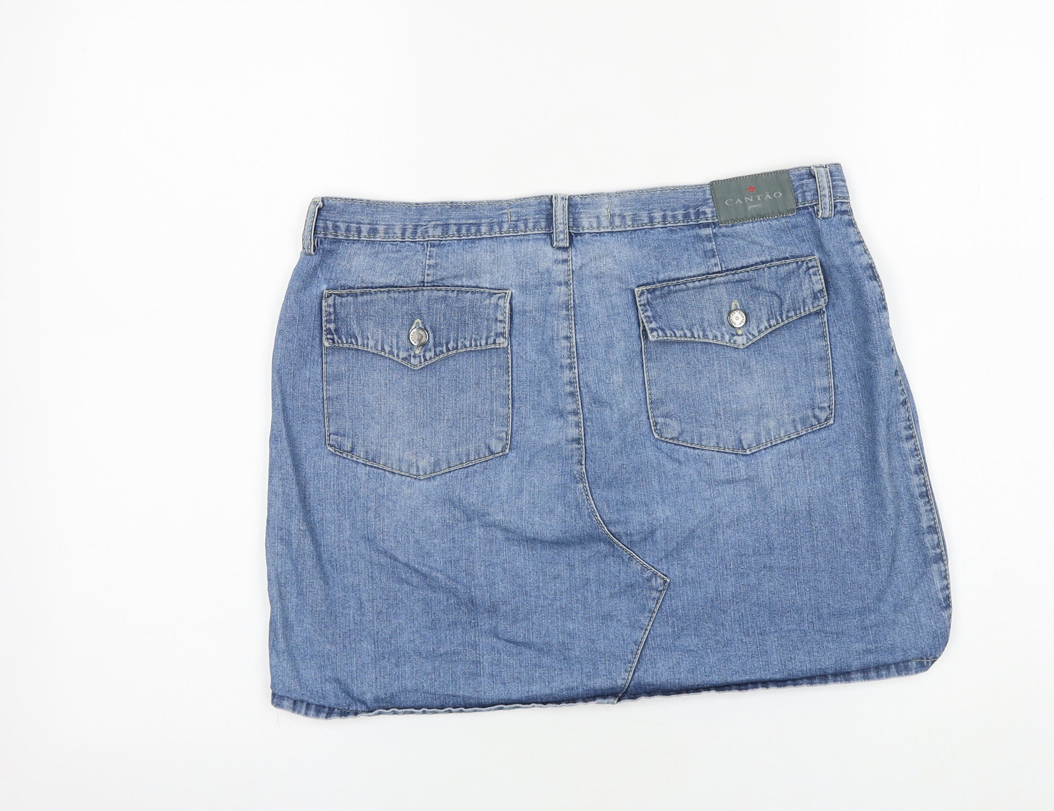 Womens Cantao Size 30 in UK '' Mini Skirt Blue Pockets W30 - label detail