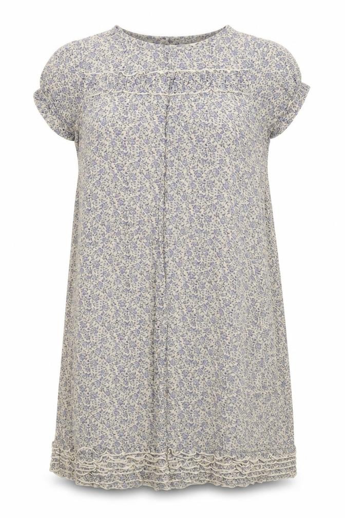 nice things Womens A-Line Dress Size S UK '' Blue Geometric Knee Length Button - front view