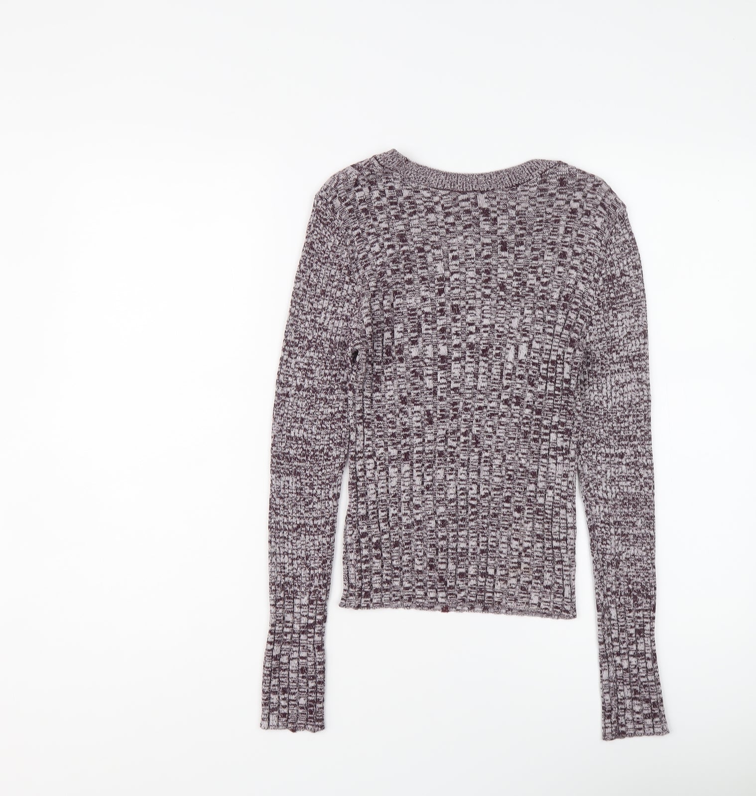 Topshop Womens Pullover Jumper Size S UK '' Purple Round Neck Long Sleeve - label detail