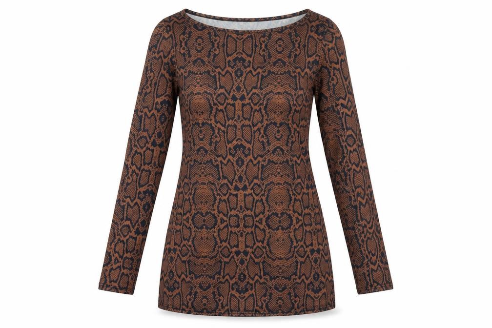 River Island Womens Bodycon Dress Size 10 UK '' Brown Animal Print Short - front view