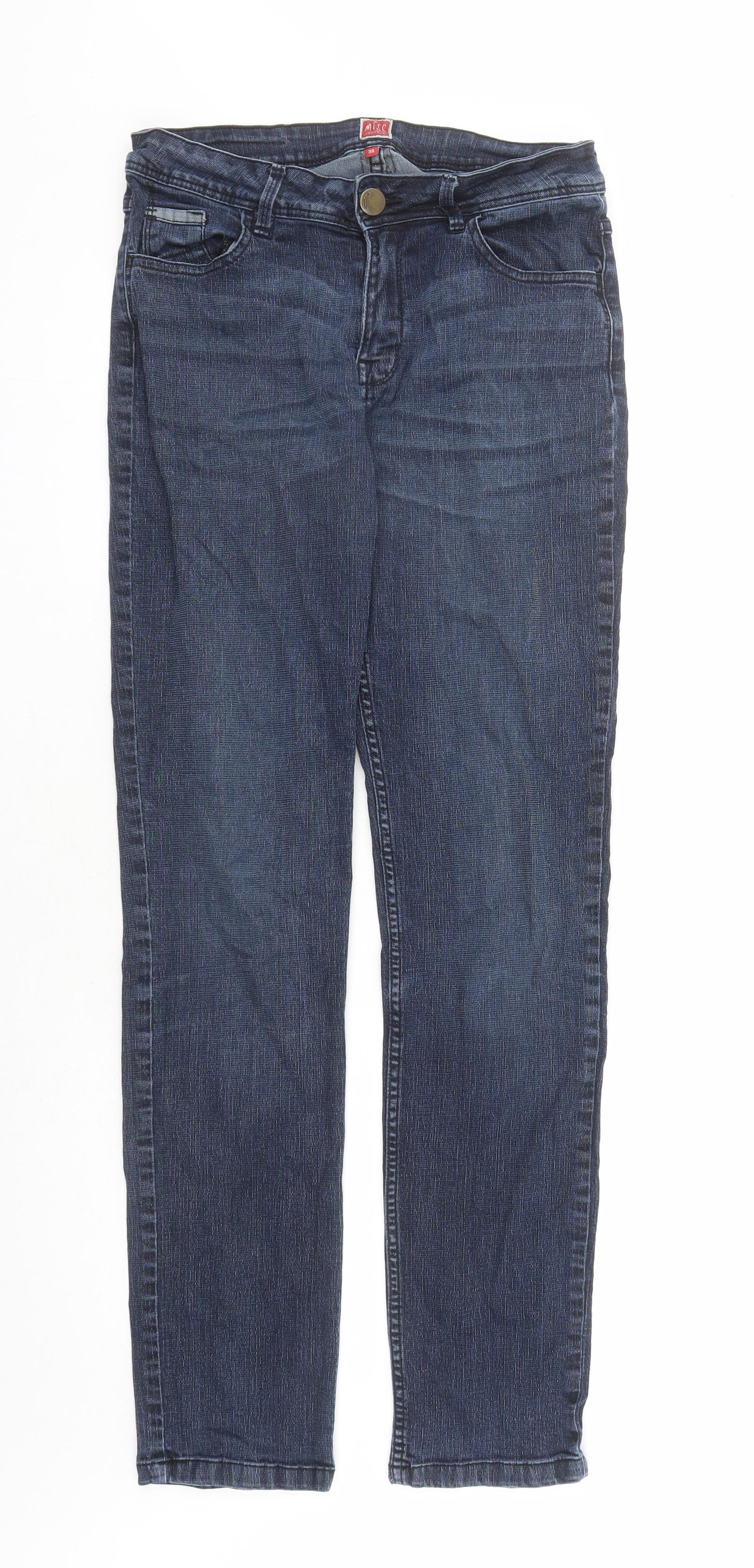Miss Captain Womens Straight Jeans Size 30 in UK '' Blue W30 L31 - reverse view