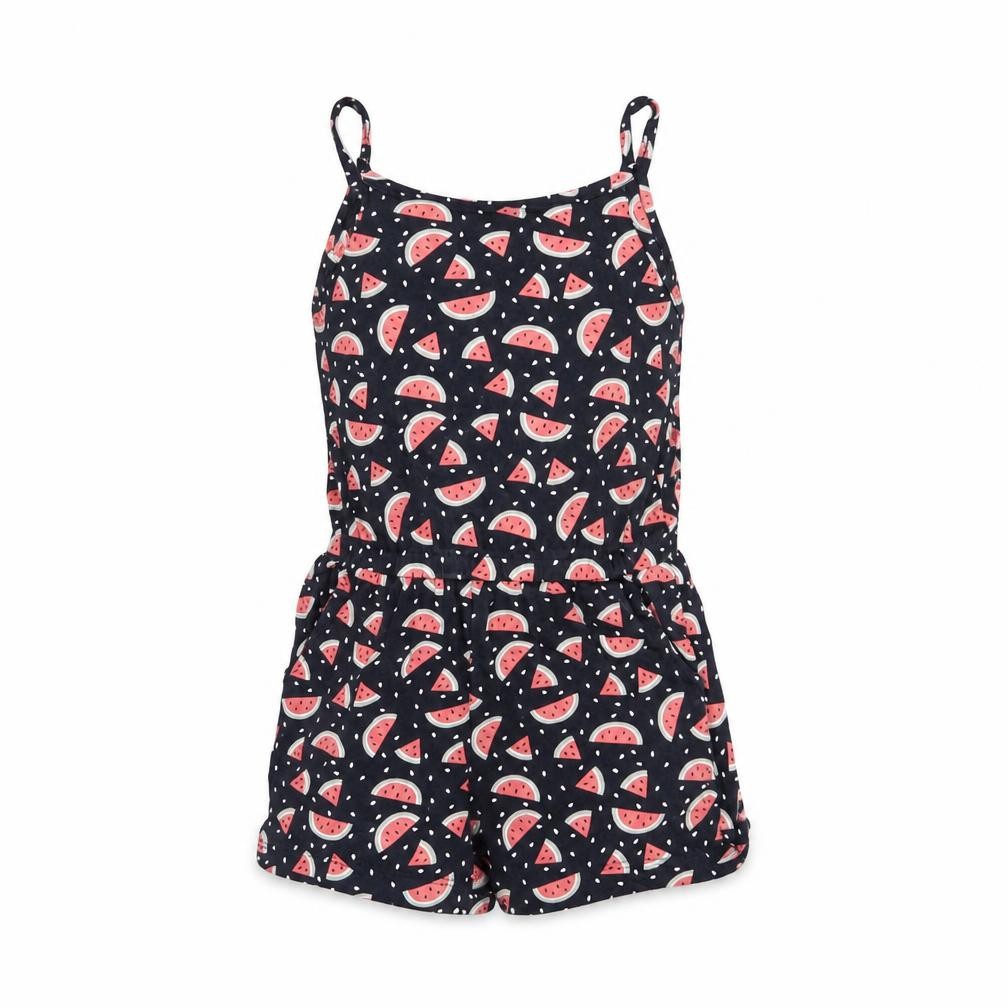 name it Girls Playsuit One-Piece Size 7 Years UK '' Blue Geometric Sleeveless - front view