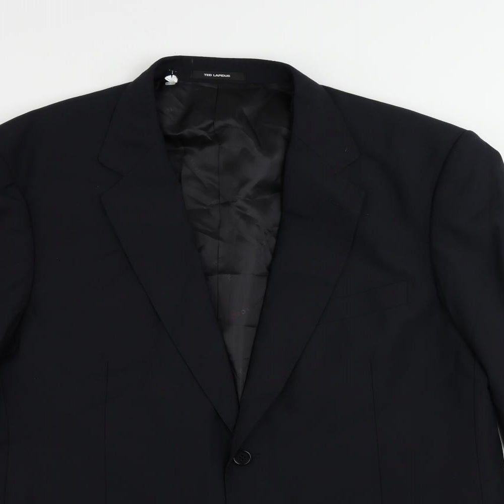 TED LAPIDUS Mens Jacket Suit Jacket Size 50 UK '' Blue Long - close detail