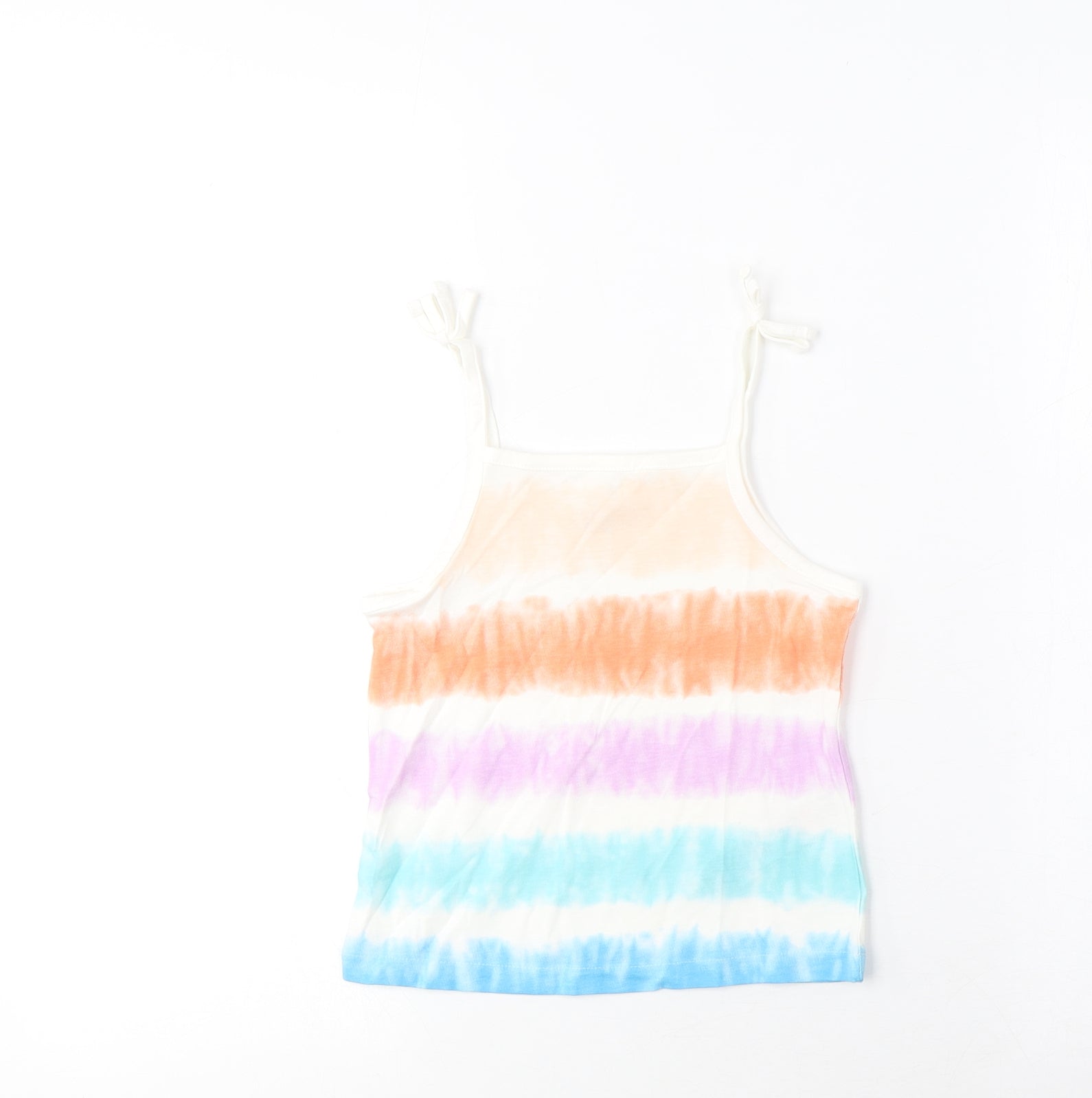 Girls Marks & Spencer Size 3-4 Years UK '' Cropped Tank Multicoloured Striped - reverse view