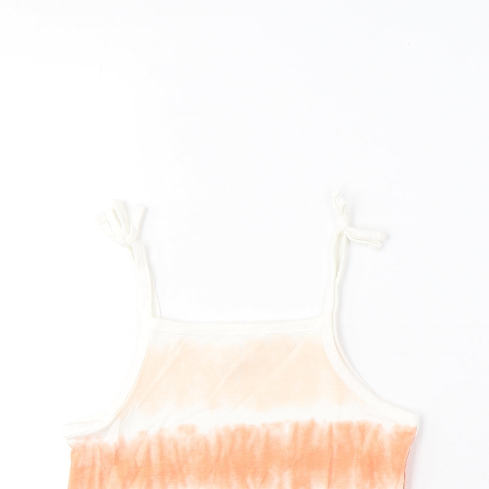 Girls Marks & Spencer Size 3-4 Years UK '' Cropped Tank Multicoloured Striped - close detail
