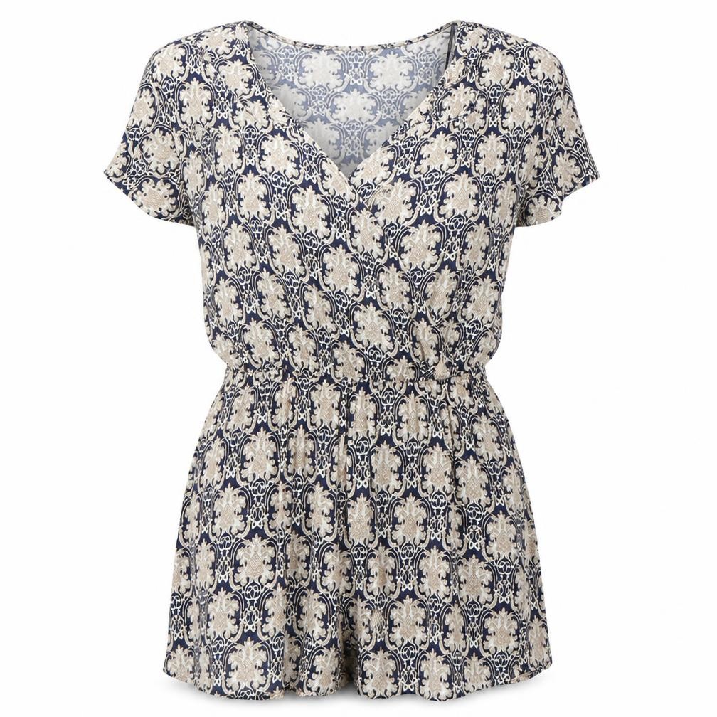Womens FOREVER 21 Size S UK '' Playsuit One-Piece Multicoloured Geometric - front view